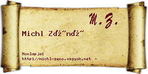 Michl Zénó névjegykártya